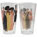 DRINKING GLASS SET 4 - SISTER FRIENDS