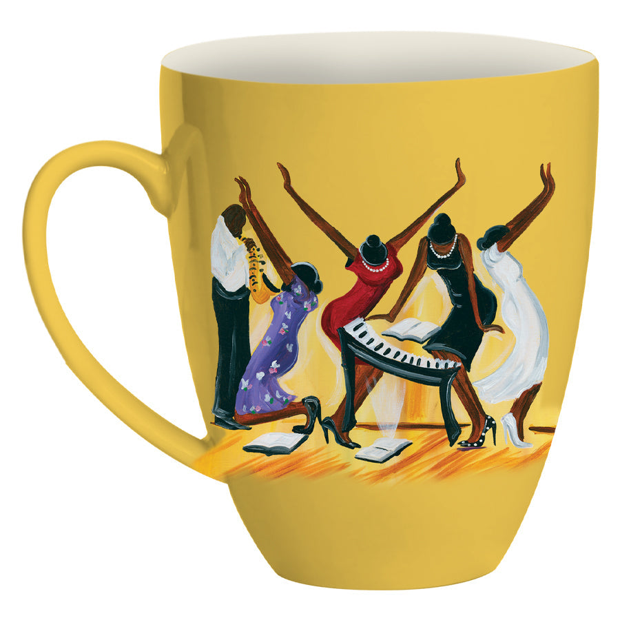 10 ounce coffee mug set Precious Pearl Finish 10 ounce New Bone China Coffee Cup Mugs Set of 4 main image 1