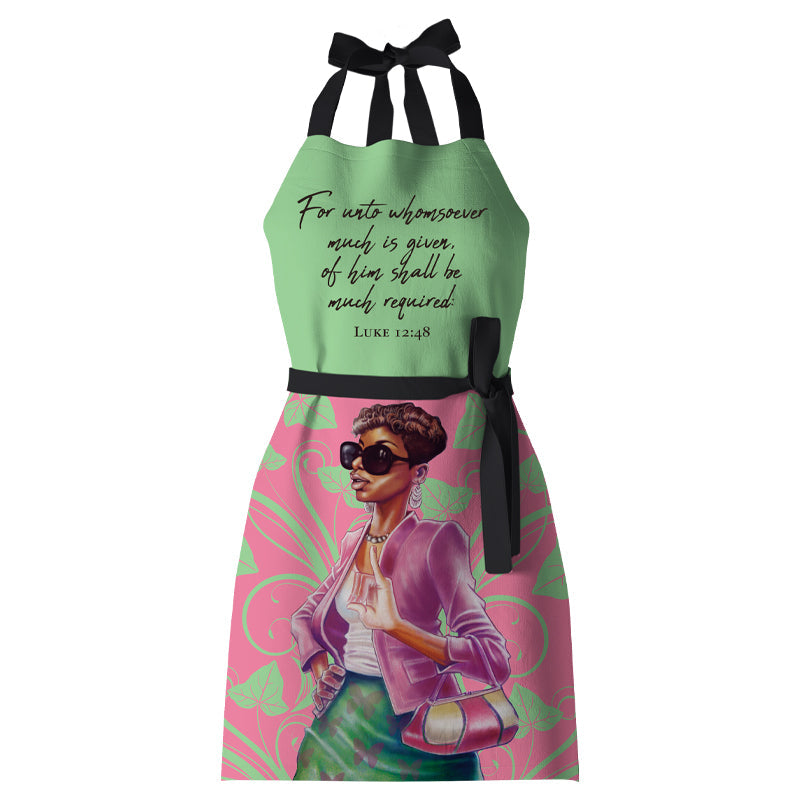 Pink and Green Apron | African American Expressions Pink and Green Apron | African American Expressions