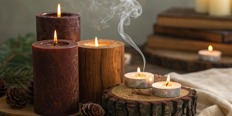 A collection of scented candles from Black-owned candle companies.
