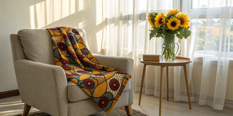 African American get-well card with sunflowers.