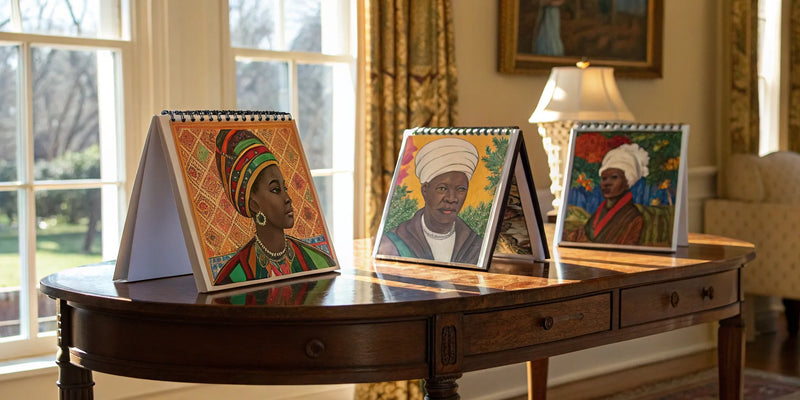 Vibrant African American calendars.