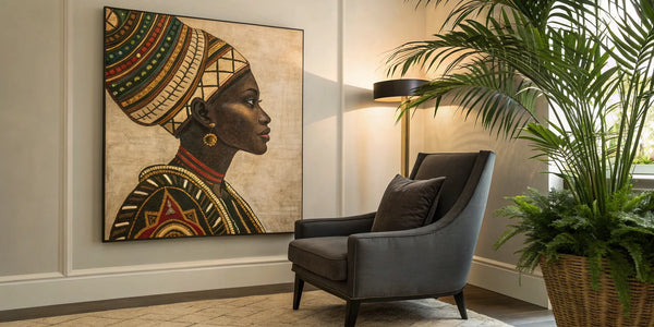 Vibrant Black culture wall art.