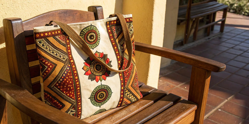 Stylish afrocentric tote bag celebrating cultural heritage.