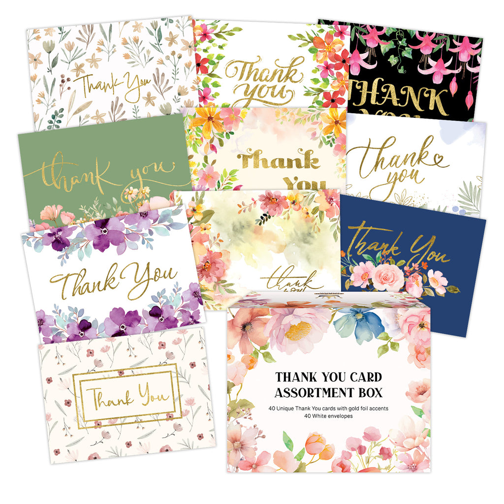 Thanks Card Set Thank you Card Assortment