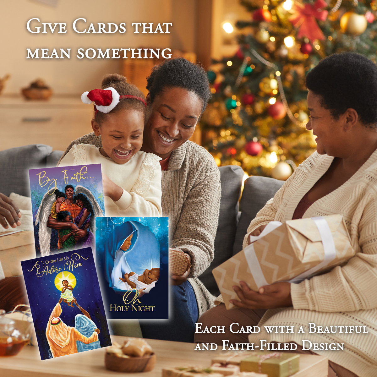 HOLY NIGHT CHRISTMAS CARD, image size:1200x1200