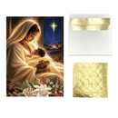 Gold Nativity Christmas Card