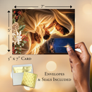 Gold Nativity Christmas Card