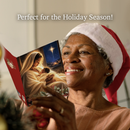 Gold Nativity Christmas Card