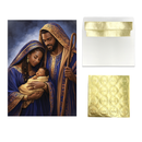 Blue Nativity Christmas Card