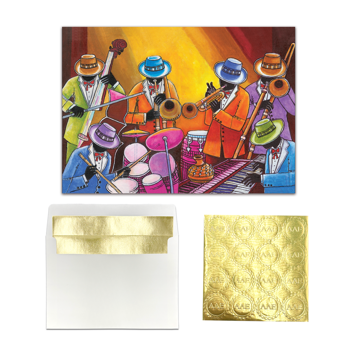 Jazzy Christmas Cards Set - Celebrate with Soulful Style