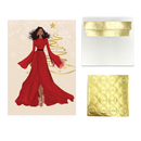 RED DRESS GLAMOROUS CHRISTMAS