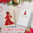 RED DRESS GLAMOROUS CHRISTMAS