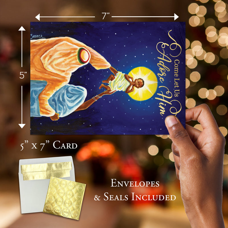 Come Let Us Adore Him Christmas Card