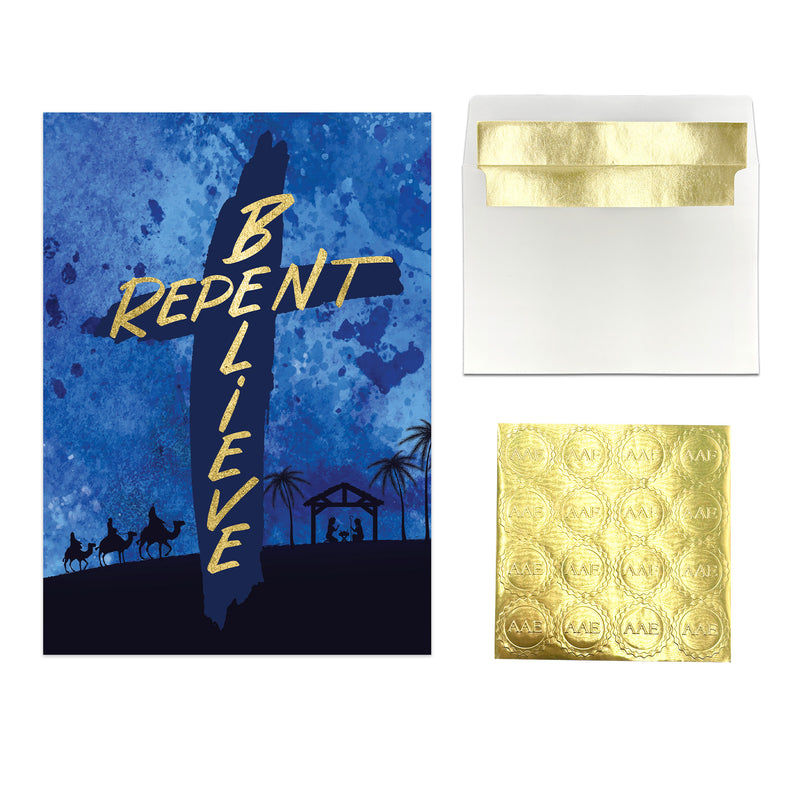 Repent/Believe Christmas Card