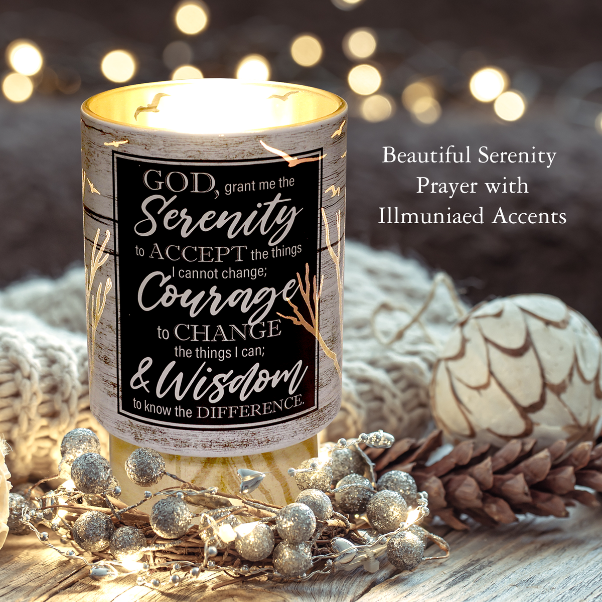 Serenity LED Candle with Prayer - African American Expressions