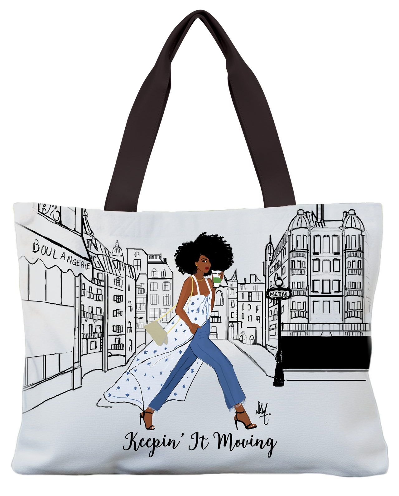 Keepin It Moving Canvas Bag