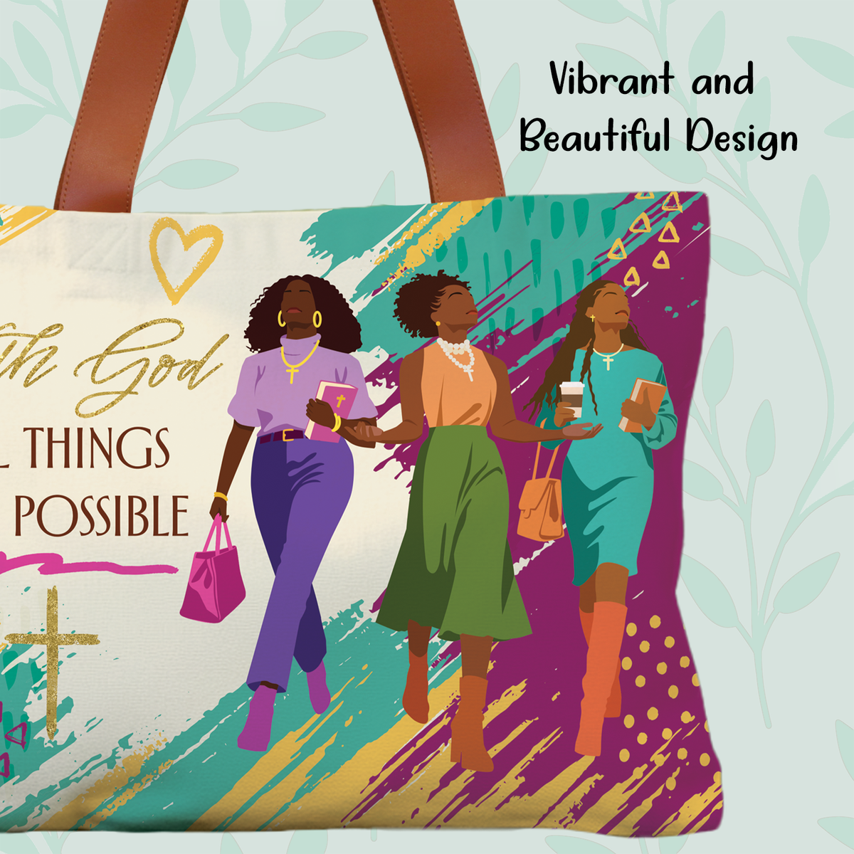 With God All Things Canvas Bag