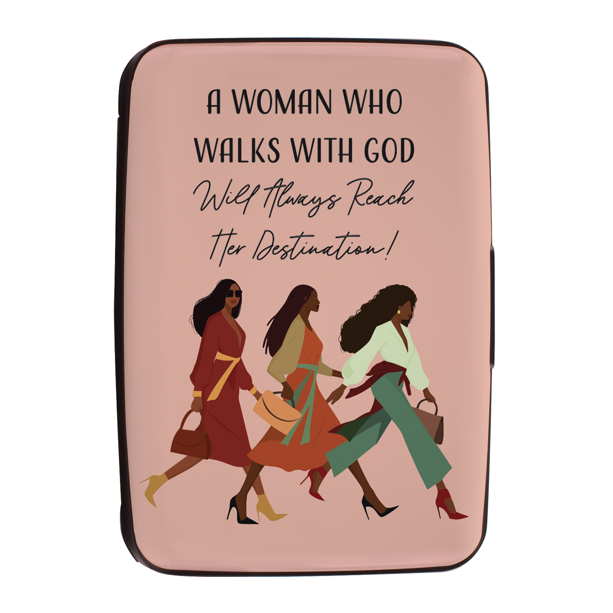 Woman with God Card Holder