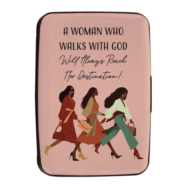 Woman with God Card Holder