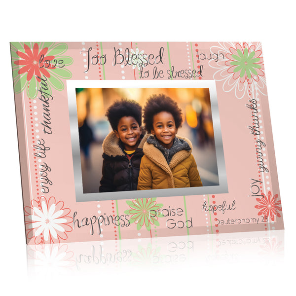 GLASS PHOTO FRAME - TOO  BLESSED