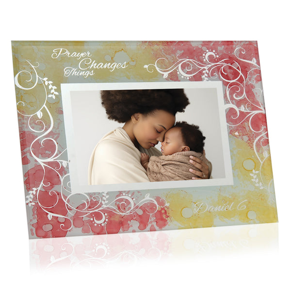 GLASS PHOTO FRAME - PRAYER CHANGES THINGS