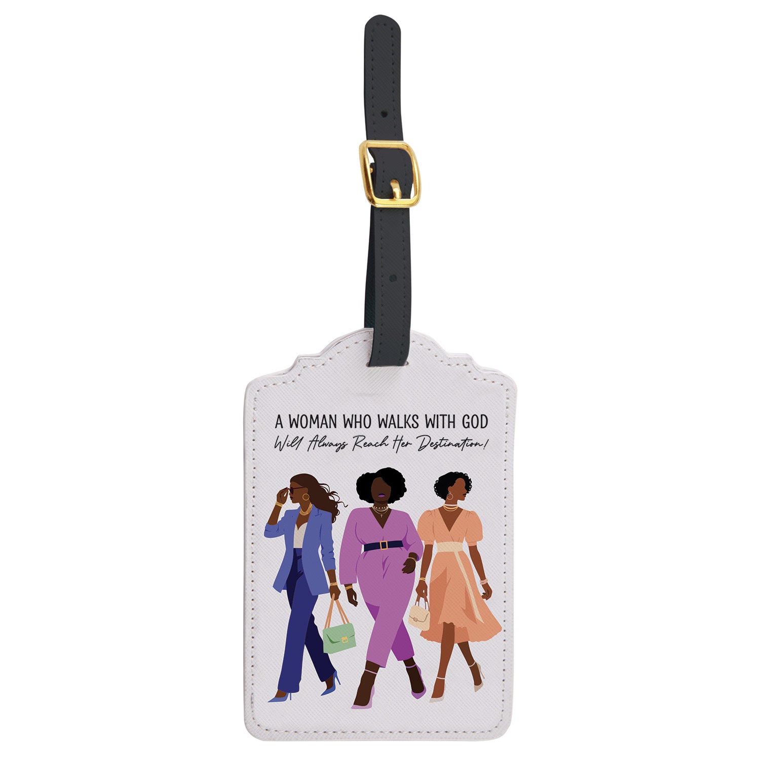 Woman With God Luggage Tag