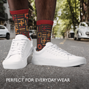 Kasai Red Patterned Men Socks