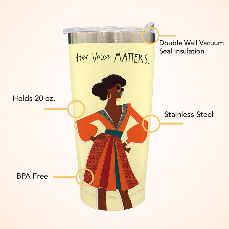 Her Voice Matters Small Tumbler