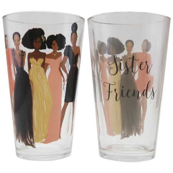 DRINKING GLASS SET 4 - SISTER FRIENDS