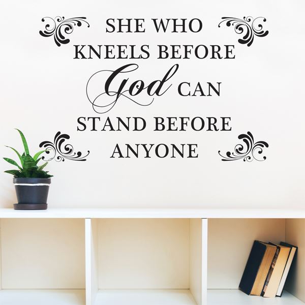 SHE WHO KNEELS WALL ART DECAL