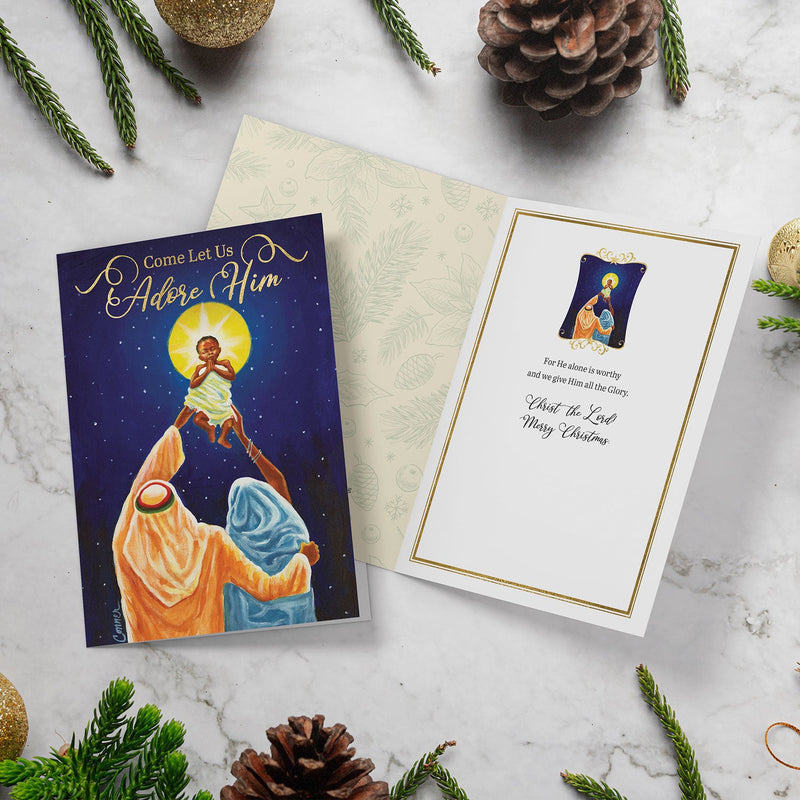 Come Let Us Adore Him Christmas Card