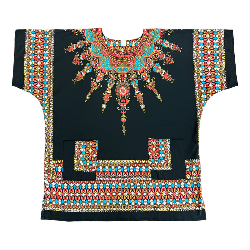 Dashiki Tunic (Pattern 1 - Black)