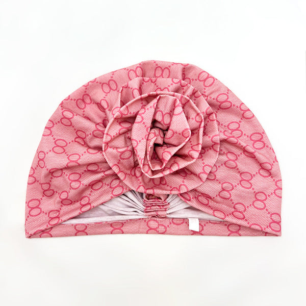 Hair Turban (Oval Diamond Weave - Pink)