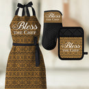 BLESS THE CHEF MITT/POT HOLDER SET