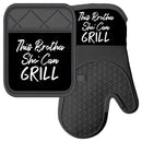THIS BROTHA SHO CAN GRILL MITT/POT HOLDER SET