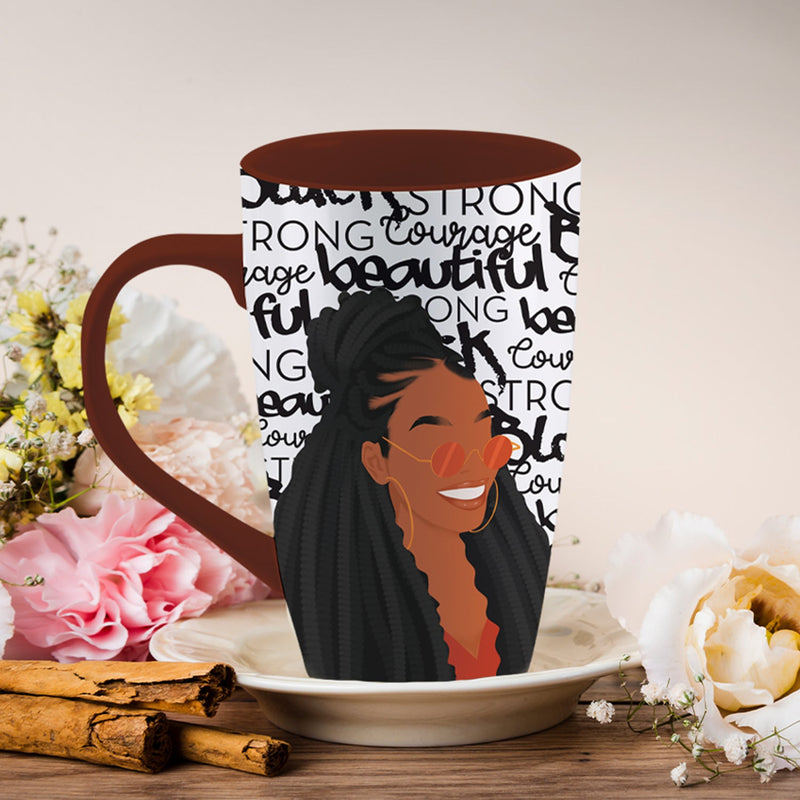 Black and Beautiful Latte Mug