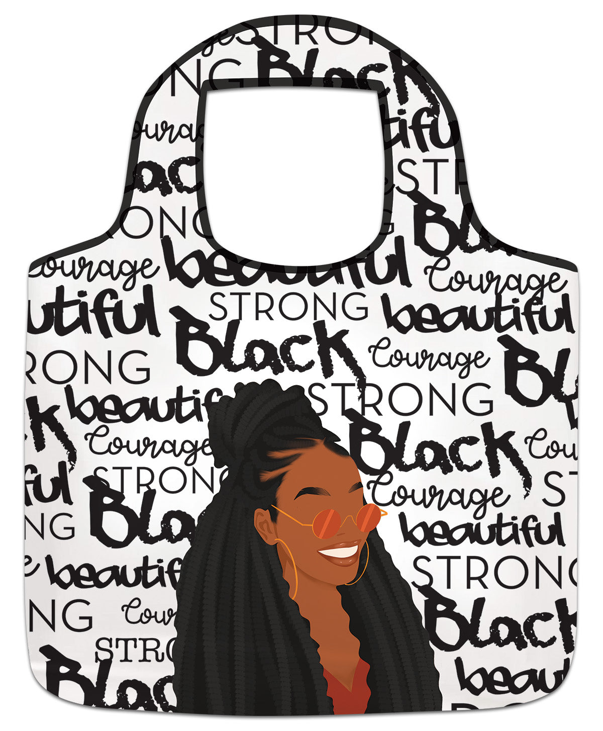RB11BlackBeautifulReusableBagMock