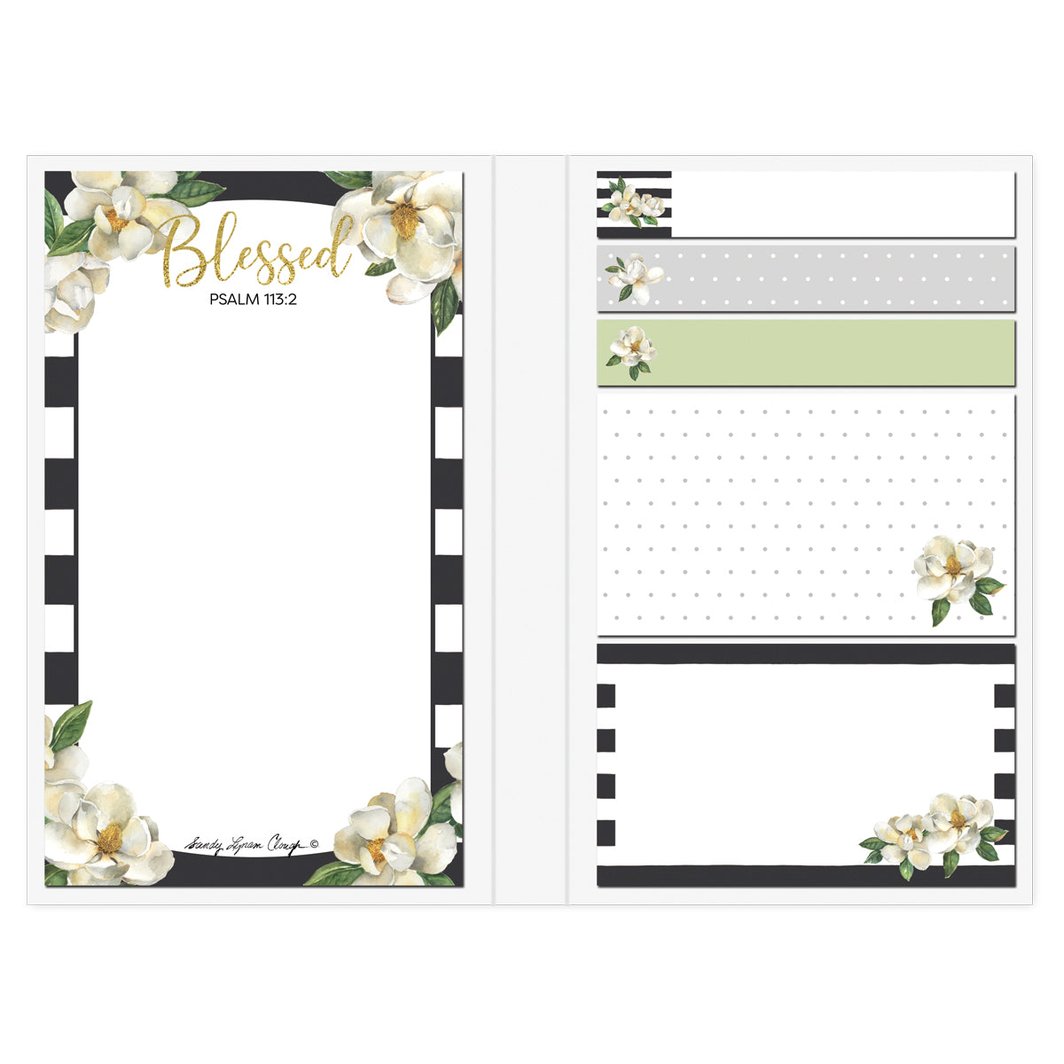 BLESSED MAGNOLIA STICKY NOTE BOOKLET