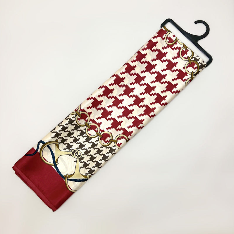 Satin Scarf (Gold Chain - Red)