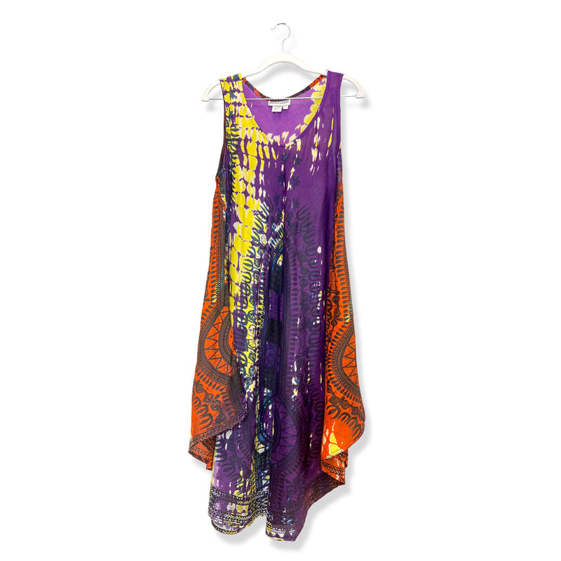 Umbrella Dress (Purple/Yellow/Orange Pattern)