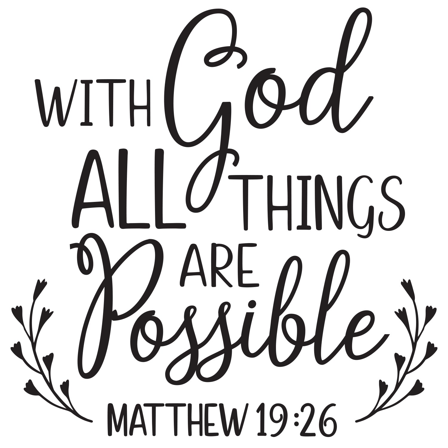 WITH GOD WALL DECAL